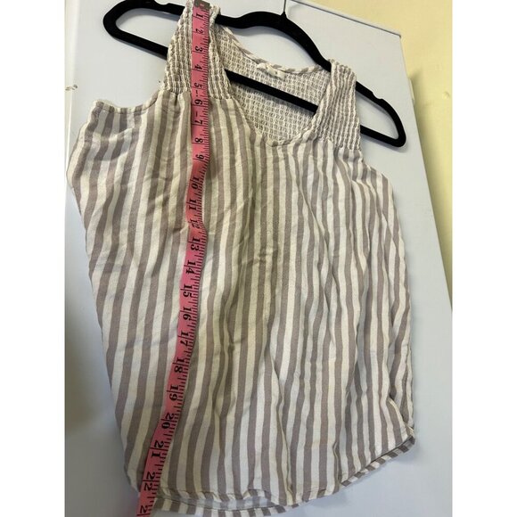 Maurice’s grey and white striped v-neck tank women’s size M flowy comfy summer - Picture 5 of 6